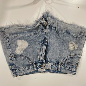 pull & bear frayed shorts